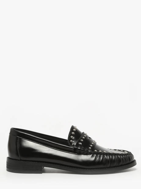 Moccasins In Leather Inuovo Black women LFG005