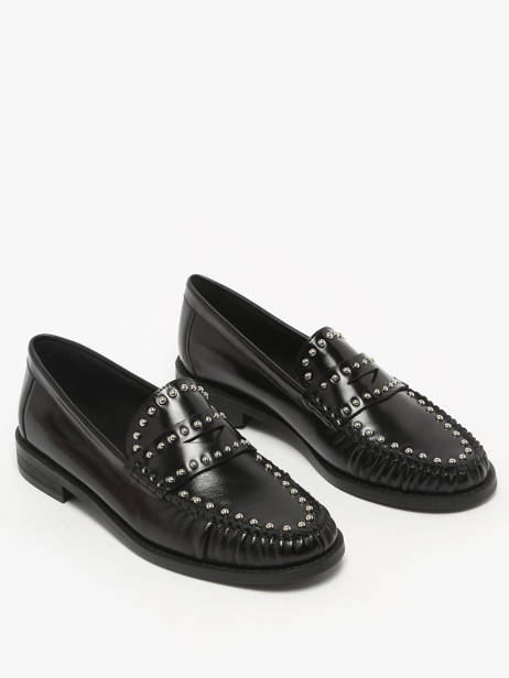 Moccasins In Leather Inuovo Black women LFG005 other view 1