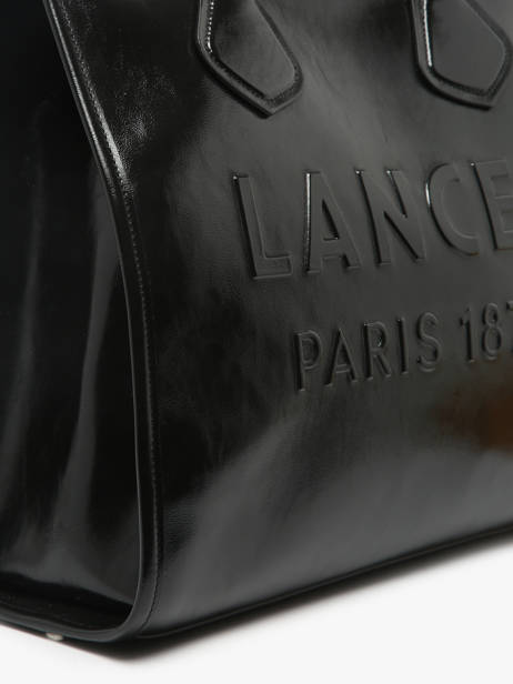 Zipped Tote Bag In Naplack Leather Lancel Black cabas d'ete A13770 other view 3