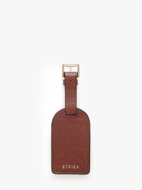 Luggage Tag Tradition Cuir Etrier Brown tradition ETRA901M other view 2