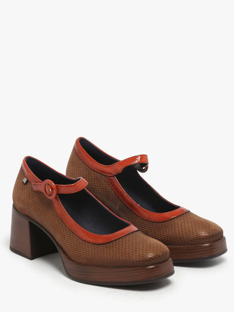 Chaussures Derbies à Talon Cristel En Cuir Dorking Marron women D9154 vue secondaire 1
