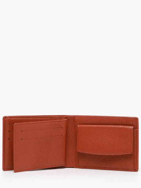 Wallet Leather Yves renard Orange foulonne 2372 other view 2