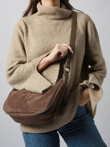 Shoulder Bag Velvet Soft Miniprix Brown velvet soft 27592 other view 1