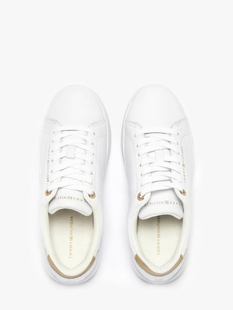 Sneakers In Leather Tommy hilfiger White women 9019YBS other view 3
