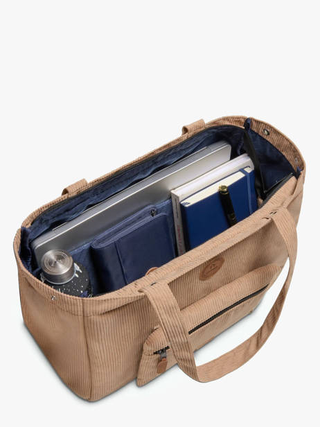 Sac Porté épaule A4 Adventurer Polyester Recyclé Cabaia Beige adventurer TOTEBAGL vue secondaire 2