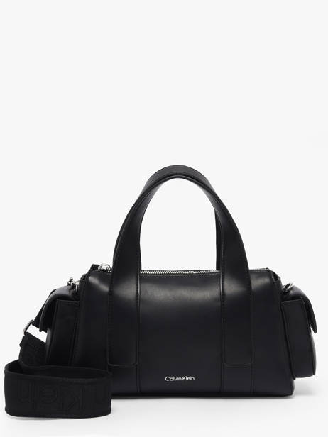 Sac Porté Main Signature Logo Strap Polyurethane Calvin klein jeans Noir signature logo strap 4F3291G