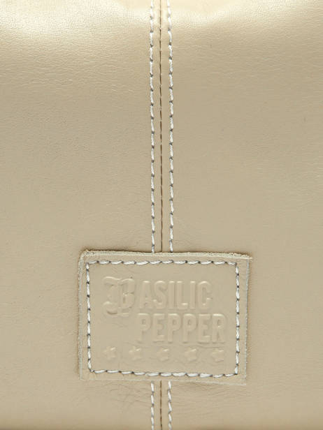 Sac Porté épaule Seam Cuir Basilic pepper Beige seam BSEA04 vue secondaire 5