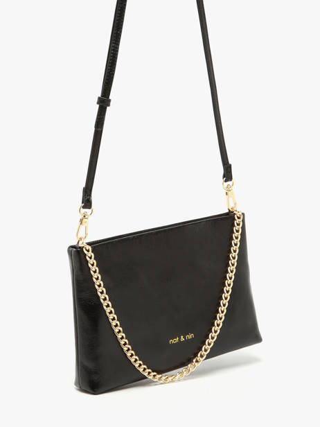 Sac Bandoulière Vintage Cuir Nat et nin Noir vintage MOLLY vue secondaire 2