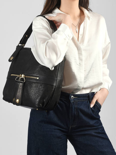 Sac Porté épaule Midday Cuir Gerard darel Noir midday B402 vue secondaire 1