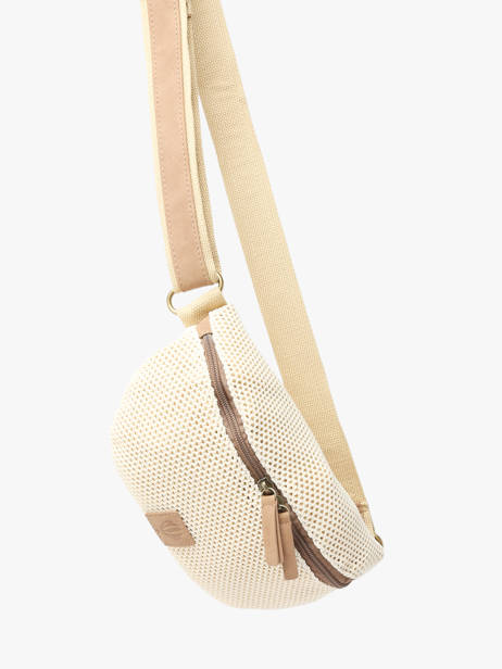 Sac Banane Le voyage en panier Beige resille PM958 vue secondaire 1
