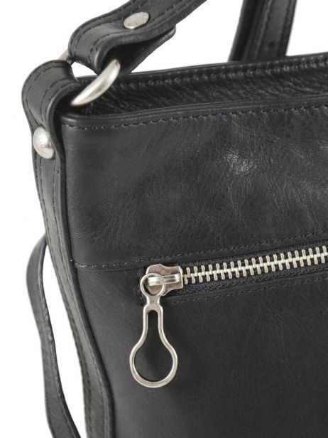 Sac Bandoulière Nova Cuir Lancaster Noir soft vintage nova 5761 vue secondaire 2