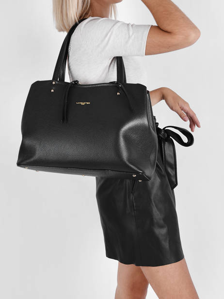 Sac Cabas Foulonne Double Lancaster Noir foulonne double 48 vue secondaire 1