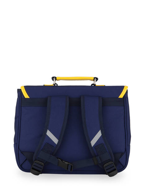 1 Compartment Satchel Caramel et cie Blue fier GA other view 4