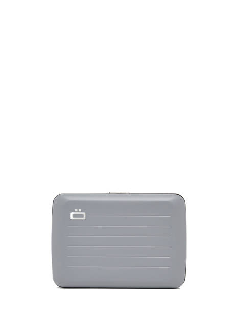 Card Holder Leather Ogon Gray matte MAT