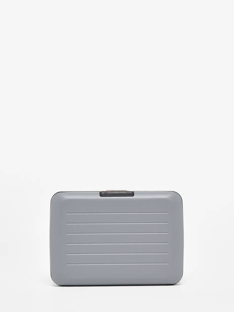 Card Holder Leather Ogon Gray matte MAT other view 2